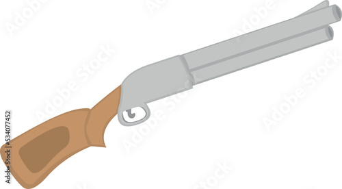 Vector illustration of a cartoon shotgun