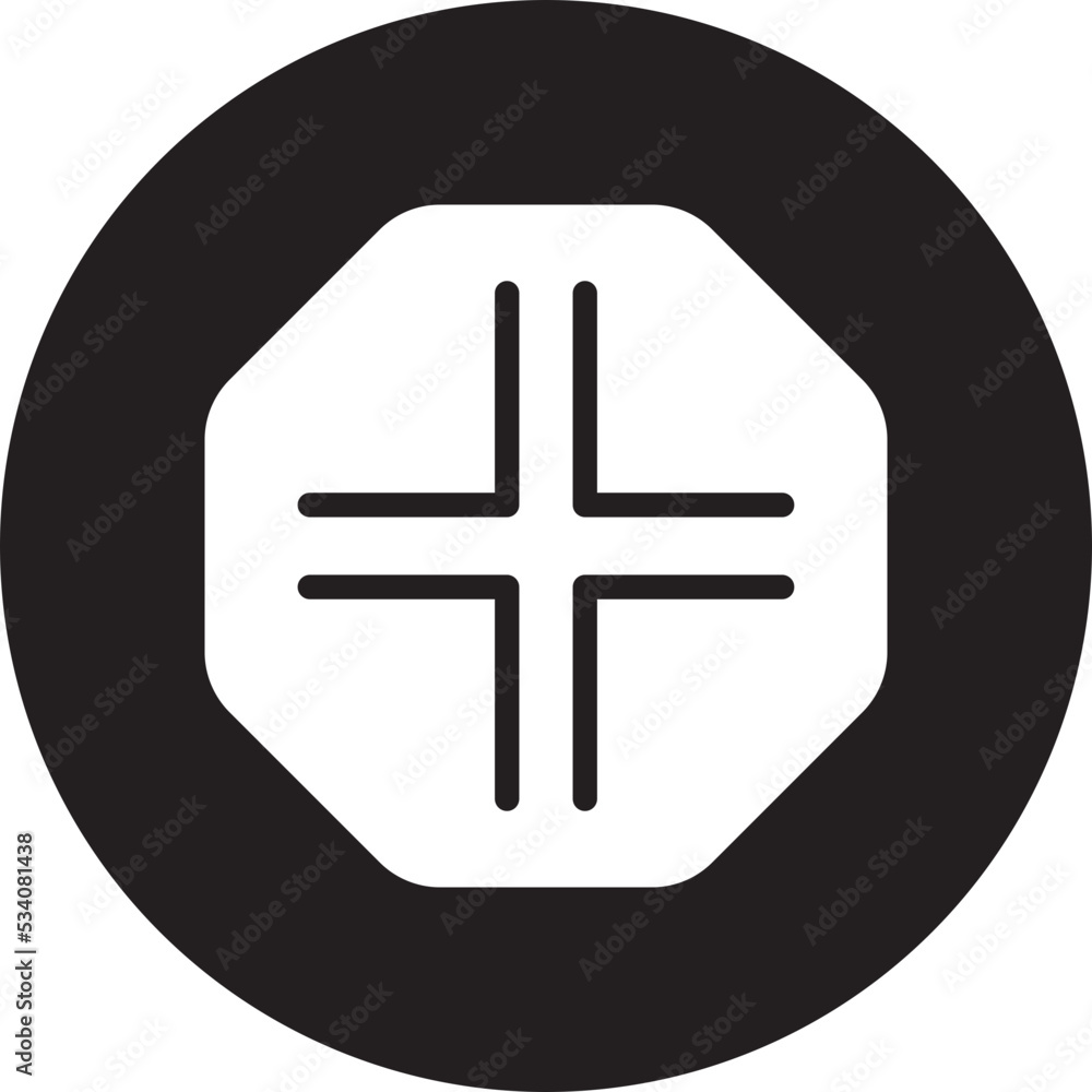 Fototapeta premium crossing roads glyph icon