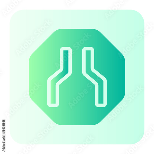narrow road gradient icon