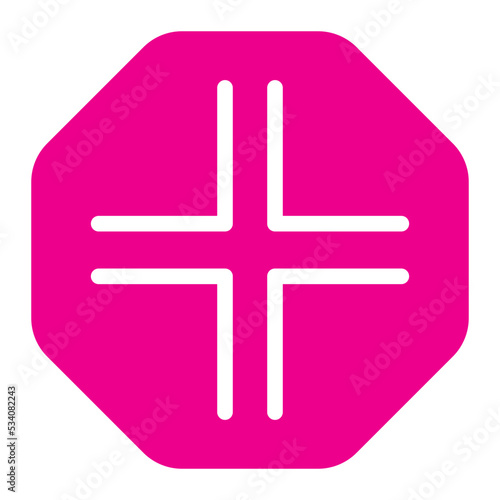 crossing roads gradient icon