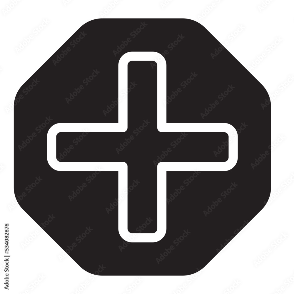 Obraz premium intersection glyph icon