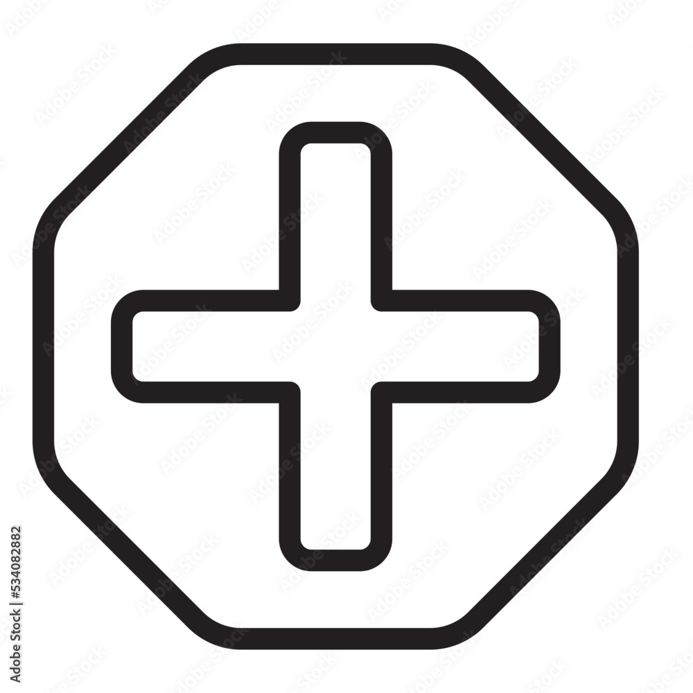 Obraz premium intersection line icon