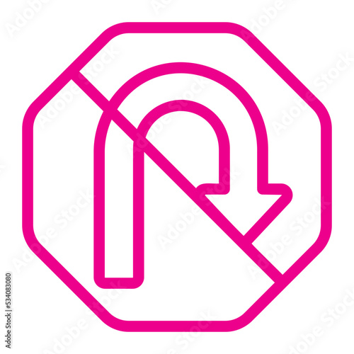 no turn gradient icon