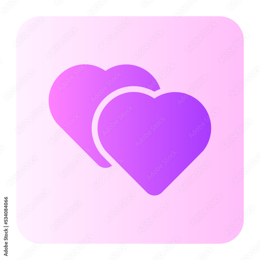 love and romance gradient icon