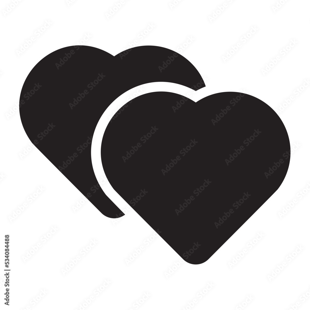 love and romance glyph icon