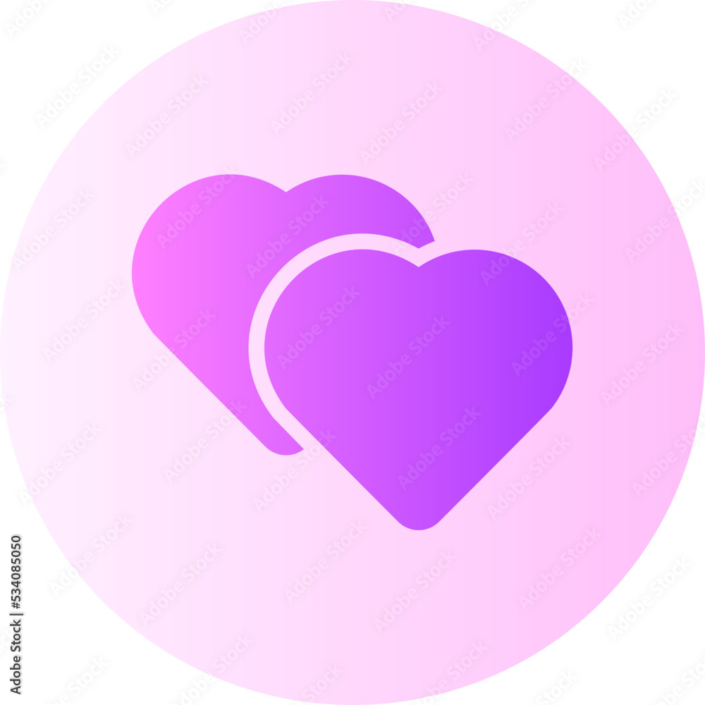 love and romance gradient icon