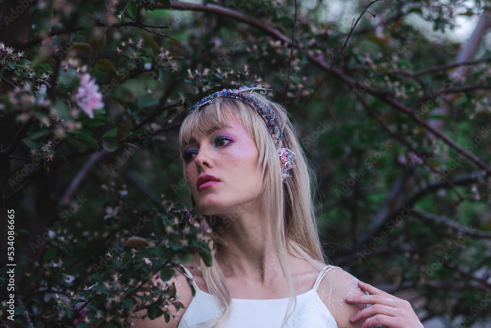 light elf in the apple trees light elf in the apple trees