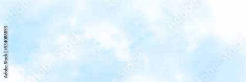 International day of clean air for blue skies concept: Panorama clear sky and white clouds background