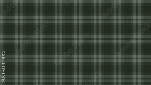 Dark green plaid background vector illustration.