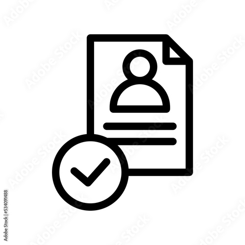 candidate line icon illustration vector graphic 