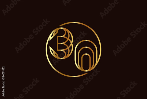 Number 30 Logo, Number 30 monogram line style inside circle can be used for birthday and business logo templates, flat design logo, vector illustration