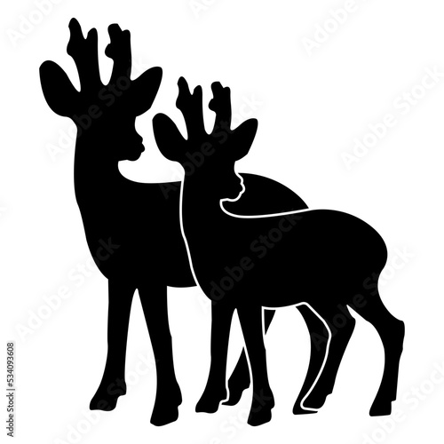 Deer Antler Silhouette