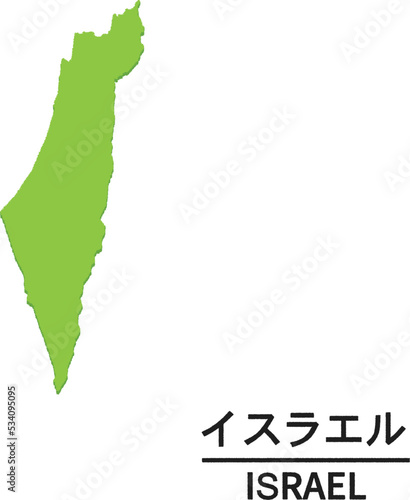 イスラエルの世界地図イラスト