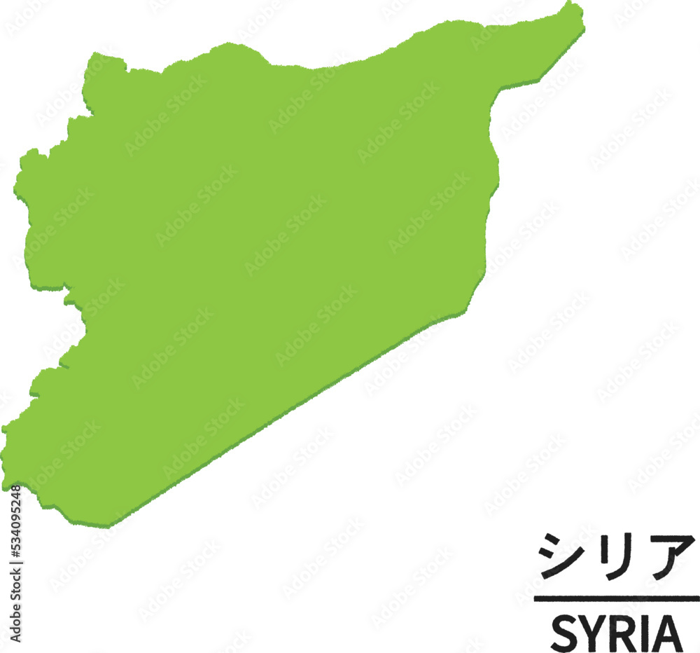 シリアの世界地図イラスト シリアの世界地図イラスト