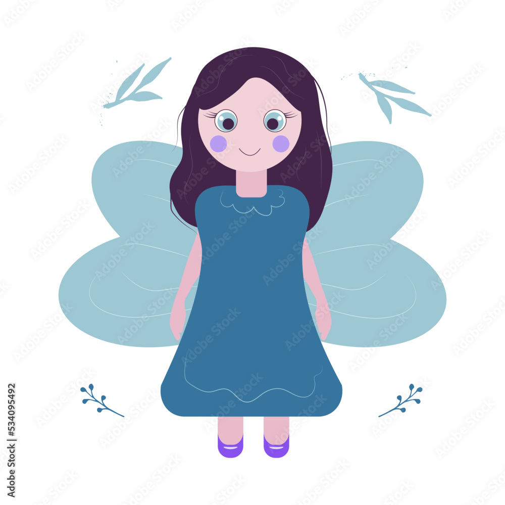 a fabulous little cute fairy girl with wings for the design of childrens banners posters a fabulous little cute fairy girl with wings for the design of childrens banners posters