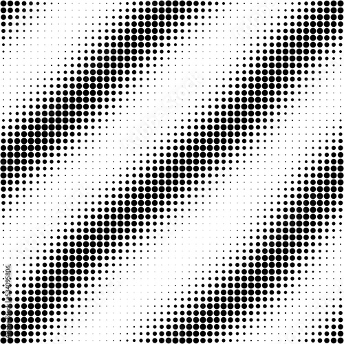Abstract water wave halftone seamless background.