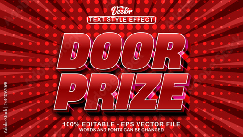 3d door prize editable text style effect