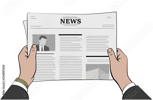 news newspaper male in hands