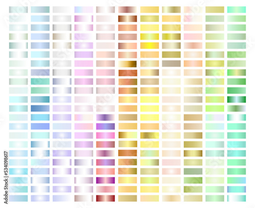 Pastel Light Gradient Collection of Every Color Swatches.