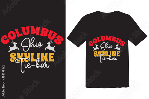 Columbus Ohio Skyline Tie-bar Merchandise Designs