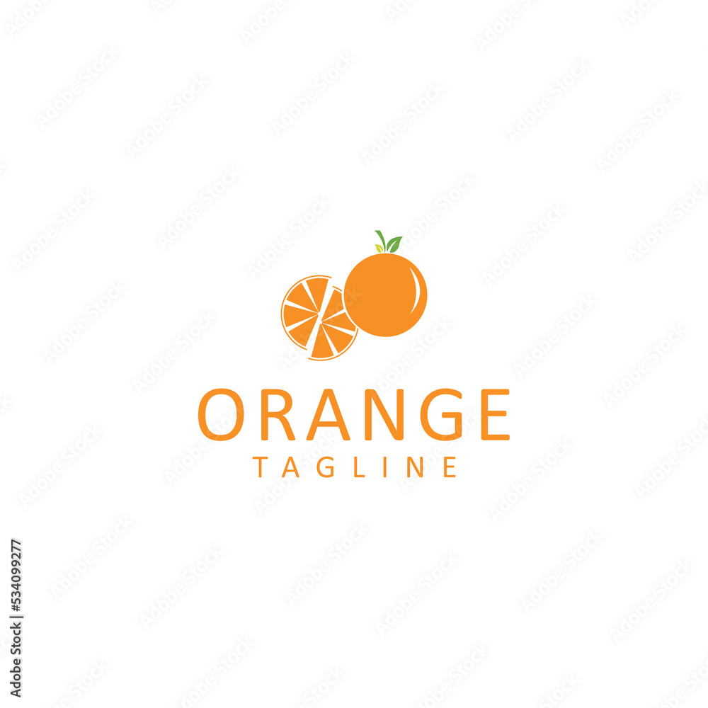Orange logo design icon tamplate
