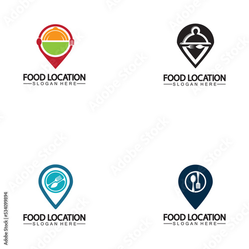 Free Download Food Location Logo Design Template - GFXLoad