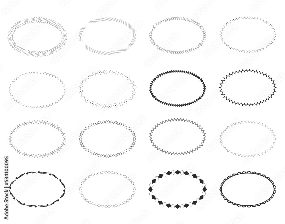 Set of frames with decorative ruled lines.