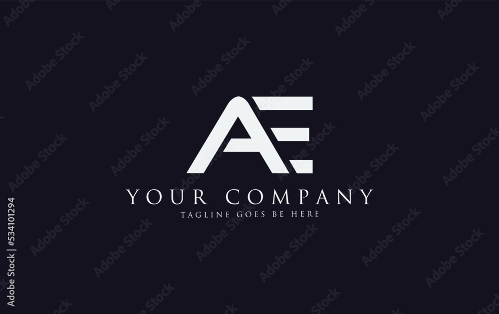 Simple letter 2d logo design vector monogram AE Simple letter 2d logo design vector monogram AE