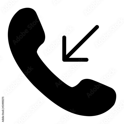 incoming call glyph icon
