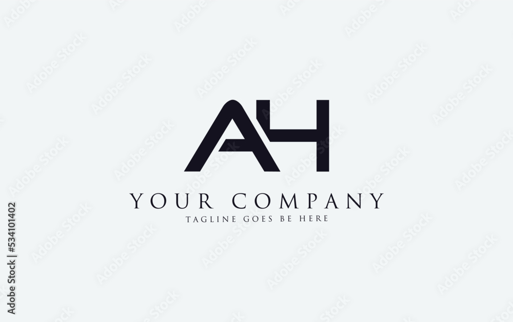 Simple letter 2d logo design vector monogram AH Simple letter 2d logo design vector monogram AH