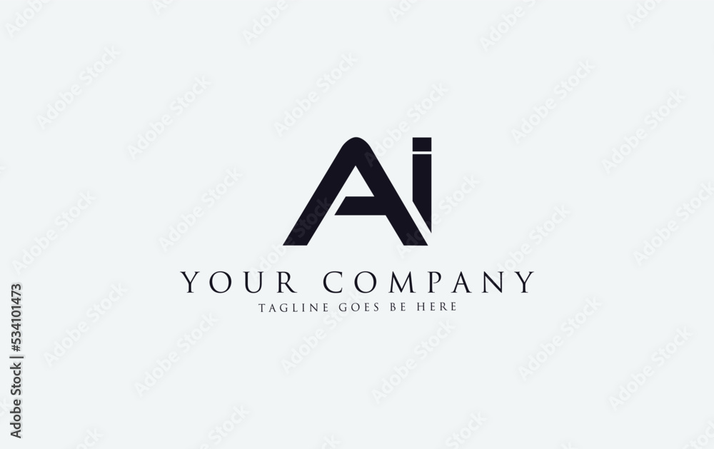 Simple letter 2d logo design vector monogram AI Simple letter 2d logo design vector monogram AI