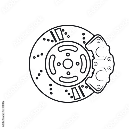 disc brake line  icon vector illustration design