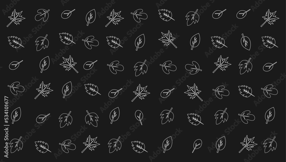 blank autumn background with lineart of fall season leaves in white color for banner, wallpaper, poster, zoom background, social media, and web templates blank autumn background with lineart of fall season leaves in white color for banner, wallpaper, poster, zoom background, social media, and web templates