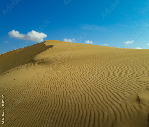 Sand dunes in the desert. Medanos de Coro