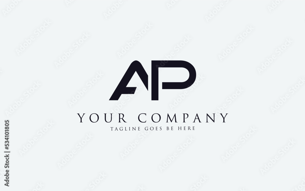 Simple letter 2d logo design vector monogram AP Simple letter 2d logo design vector monogram AP