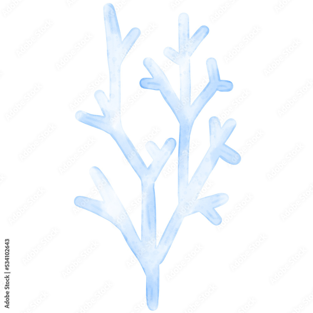 Fototapeta premium watercolor coral