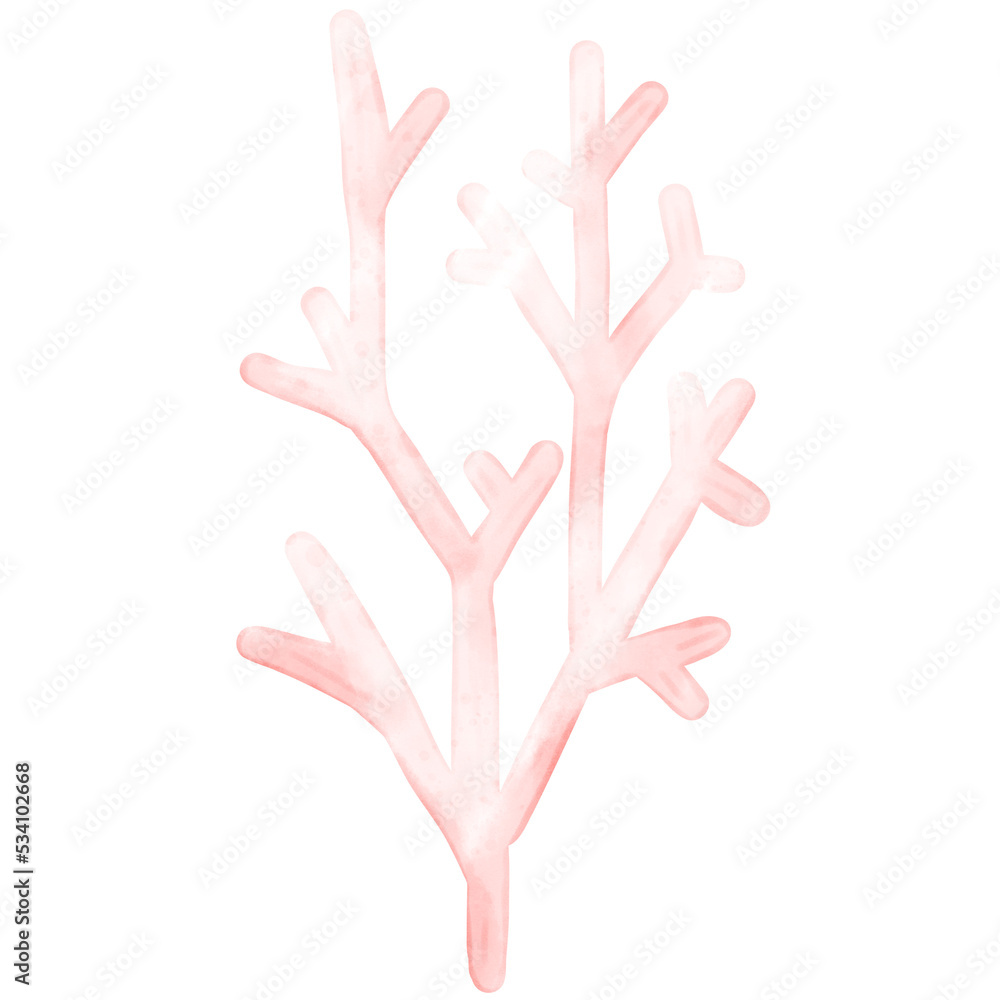 Obraz premium watercolor coral