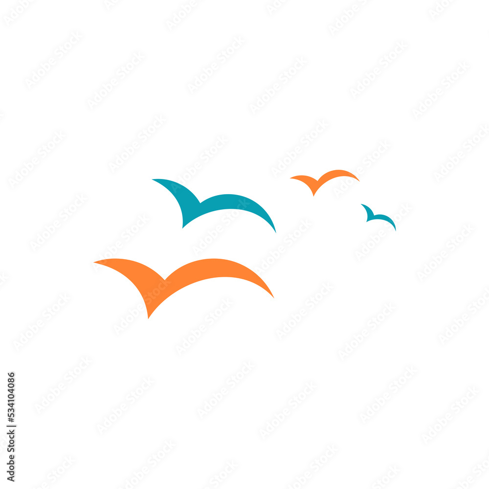 flying bird vector stock illustration