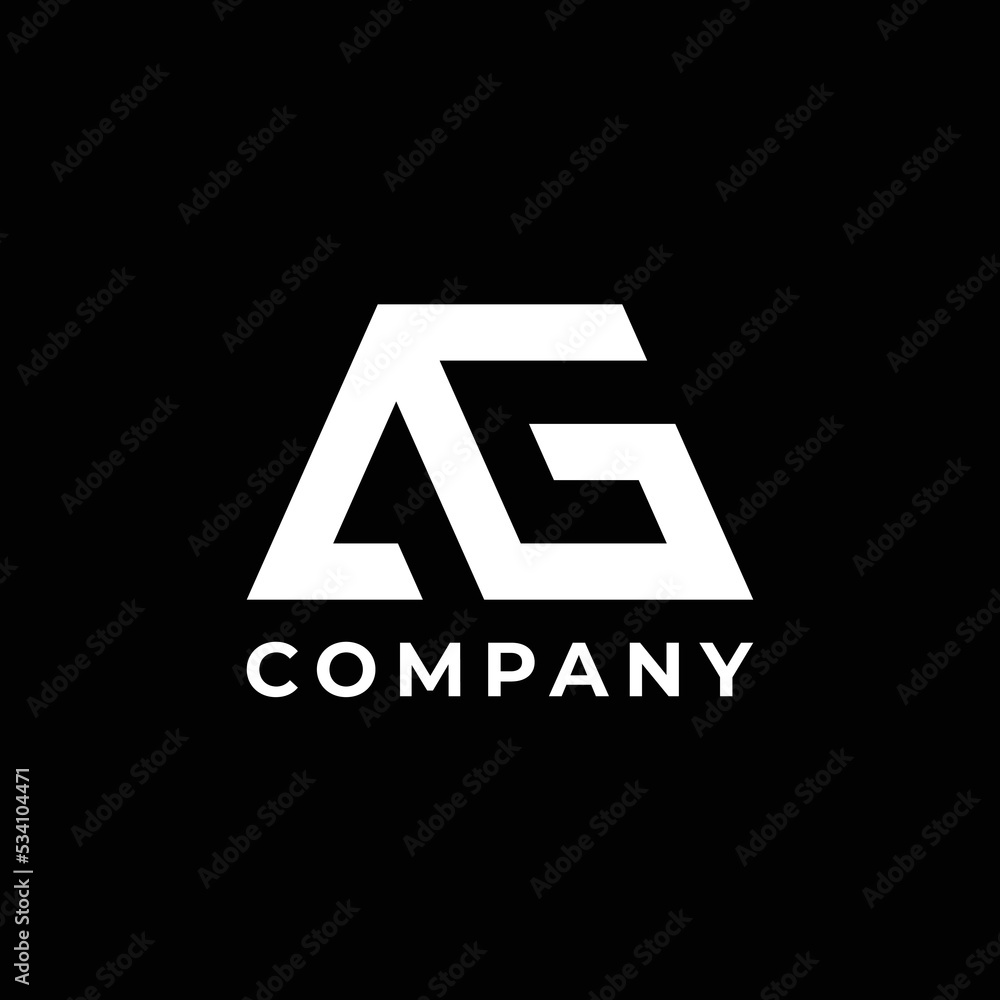 Obraz premium monogram letter a and g logo design vector template
