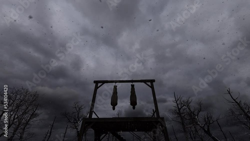 Medieval Execution Hanged Corpses Animation  
