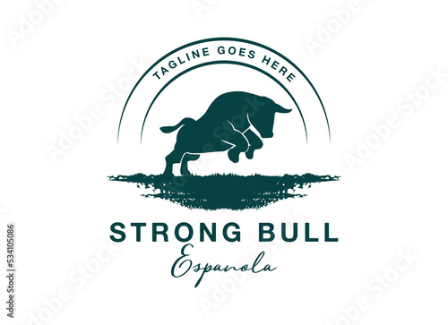 Angry Bull or Taurus Logo Mascot. Vector Illustration