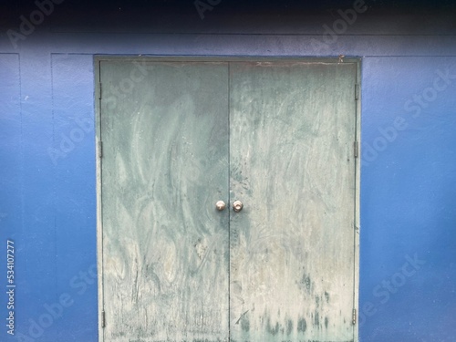old blue door