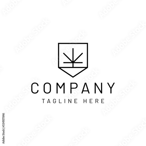 cannabis shield protect logo design. cannabis legal logo