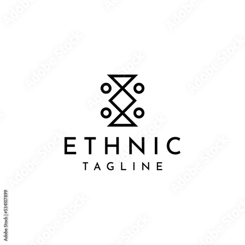 ethnic tribal geometrical logo design.