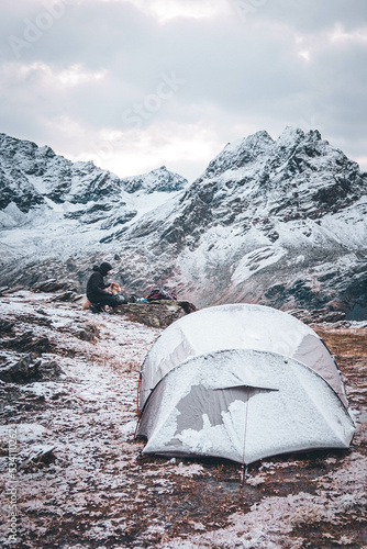 Obraz na płótnie Berglandschaft in den Alpen w salonie