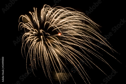 Fireworks going off during the Festival of the Hills Firewroks show in Rochester Hills  Michigan