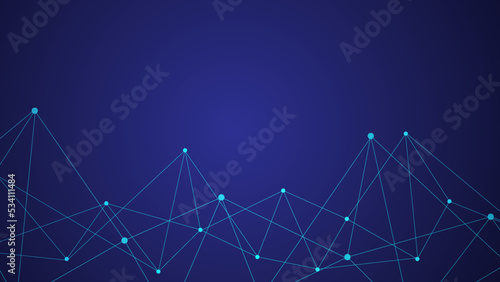 Abstract blue background and lines, background with copy space for design, vector.