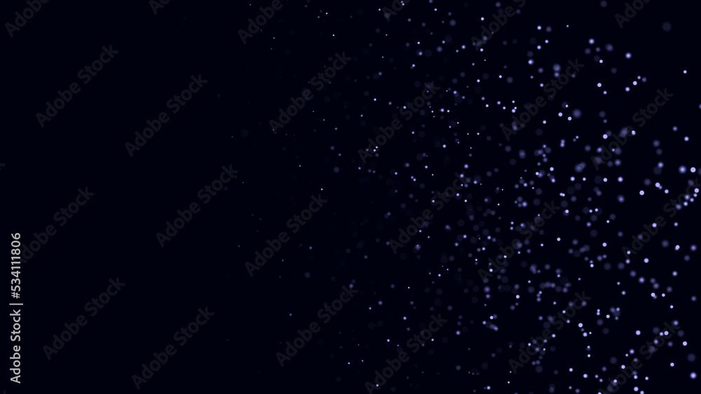 Background of halftone dots. Futuristic abstract backdrop. Particle pattern. Visualization of big data. Space screen. 3D rendering.