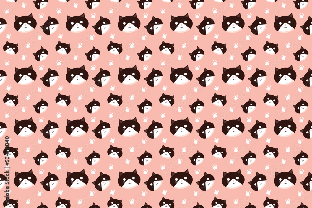 seamless pattern of cat seamless pattern of cat