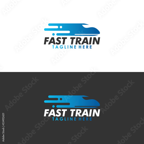 Fast train logo icon vector isolated